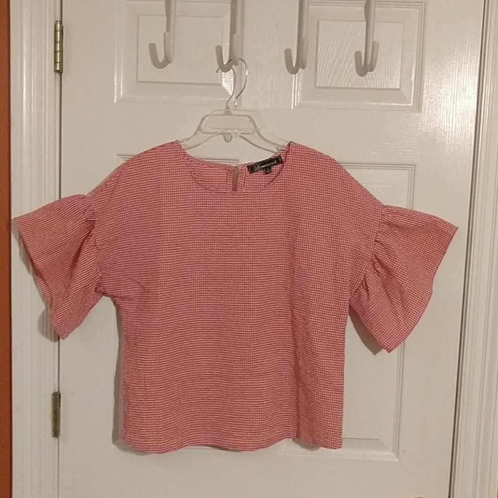 Never Worn Adorable Checkered Blouse